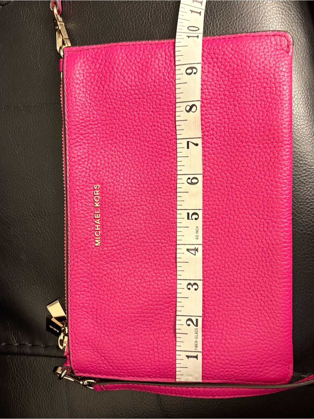 Michael Kors Jet Set LG DBL Pouch Shoulder/Crossbody, Wild Berry/Deep Pink - Picture 13 of 14